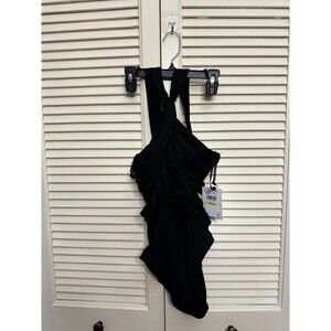 Becca Color Code Elaine Black One Piece Swimsuit Size Medium M/M 850147